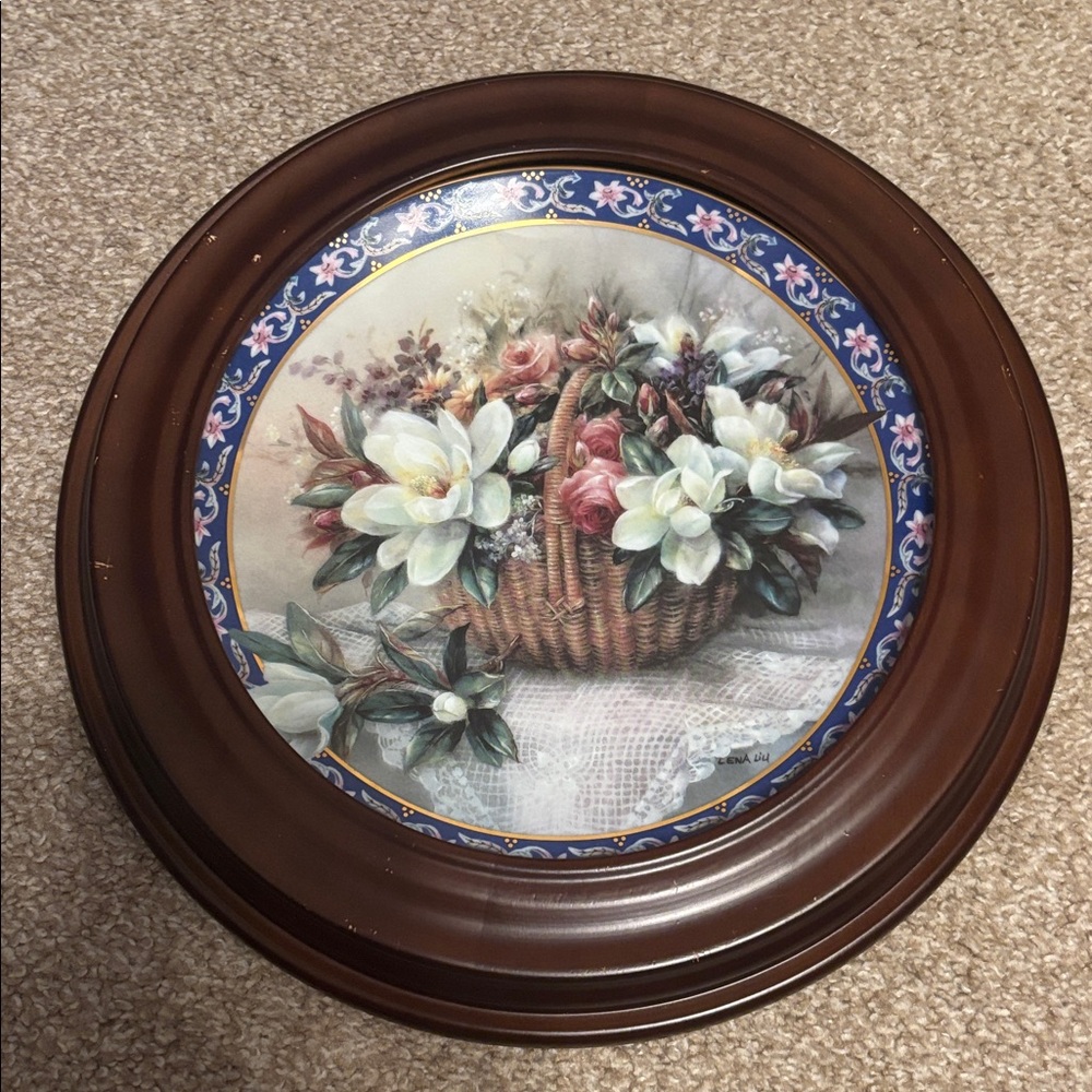 Lena Lui’s Basket of Bouquets “Magnolias” Plate